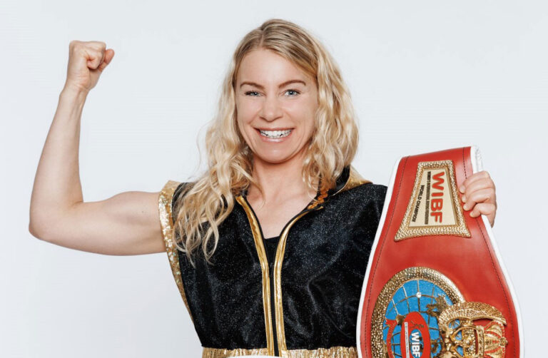 Natalie Zimmermann, Profi-Boxerin, und WIBF-Weltmeisterin im Superleichtgewicht 2023.